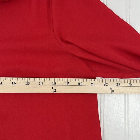Soft Surroundings Women's Pullover hooded Blouse Red Long Sleeves size Medium - Picture 3 of 6